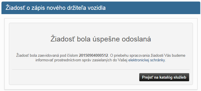 odoslanie žiadosti