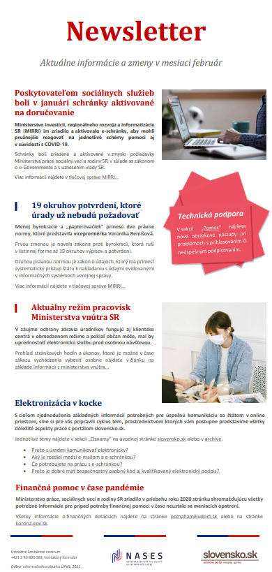 Prehľad noviniek Február Ilustračný obrázok Prehľad noviniek Február Ilustračný obrázok