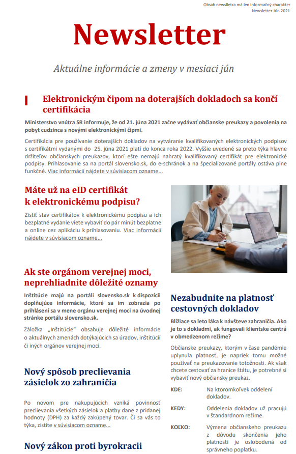 Ilustračný obrázok Prehľad noviniek Jún 2021 Ilustračný obrázok Prehľad noviniek Jún 2021