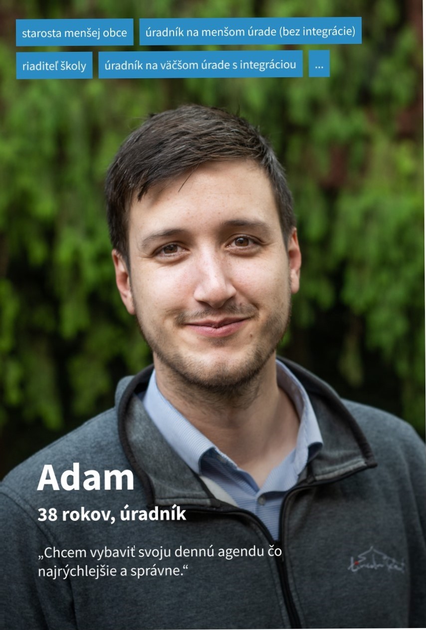 Adam, 38 rokov, úradník: Chcem vybaviť svoju dennú agendu čo najrýchlejšie a správne.
