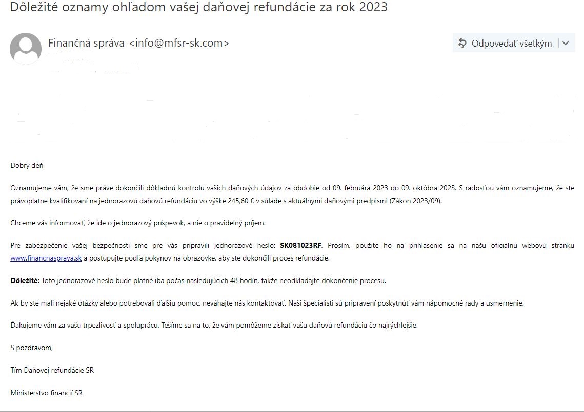 Obr. 1 - Text správy text správy