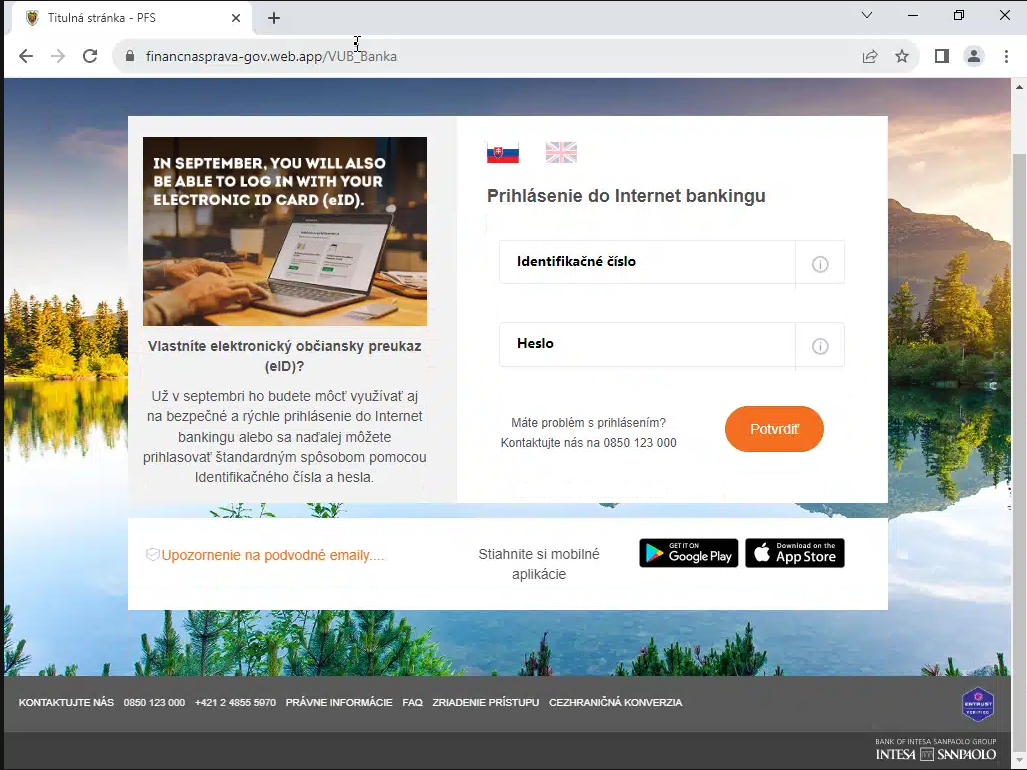 Obr. 4 - Internet banking internet banking