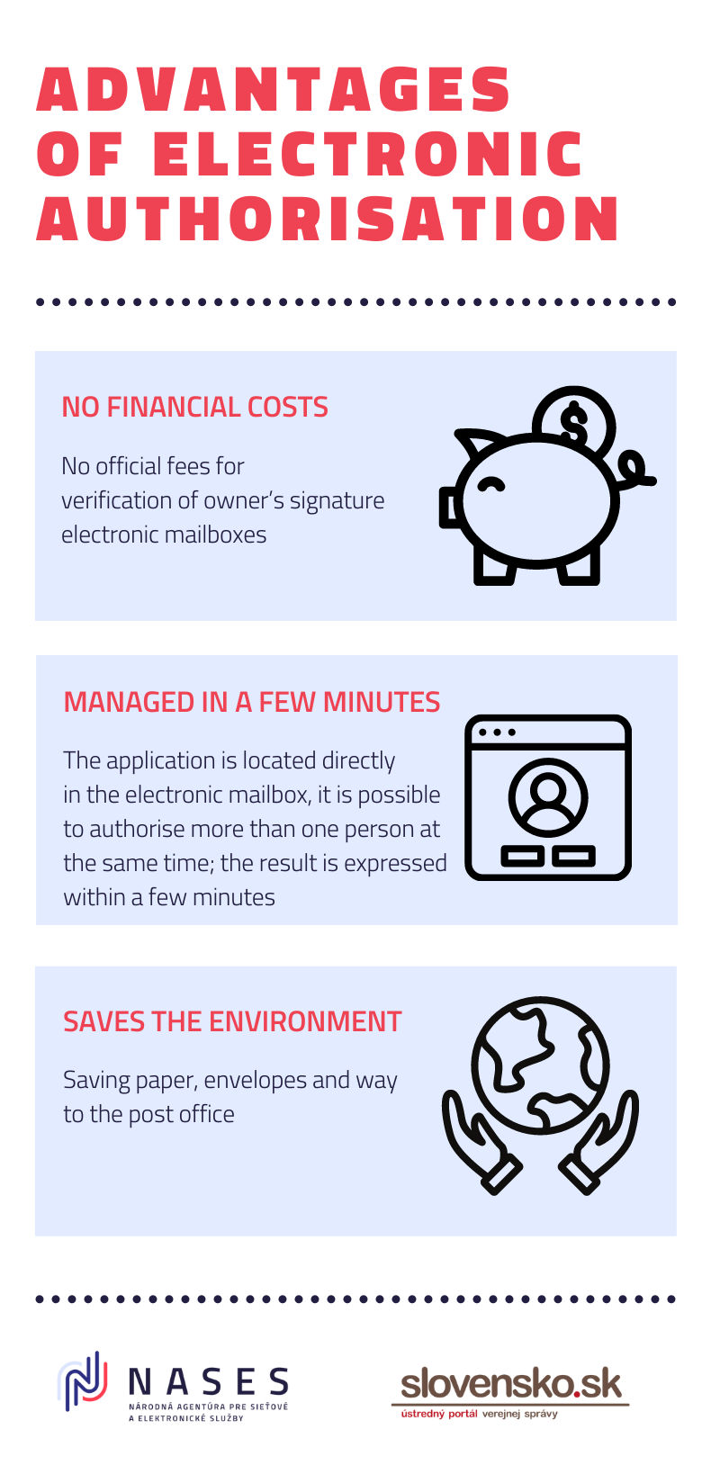 Illistrative image - Advantages of electronic authorisation such as granting access to another person and enjoying relax