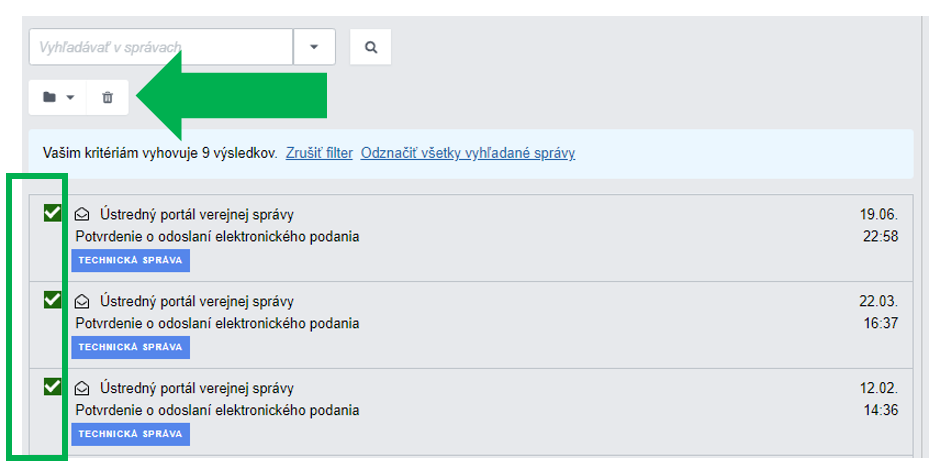 Ikona koša a zložky Ikona koša a zložky