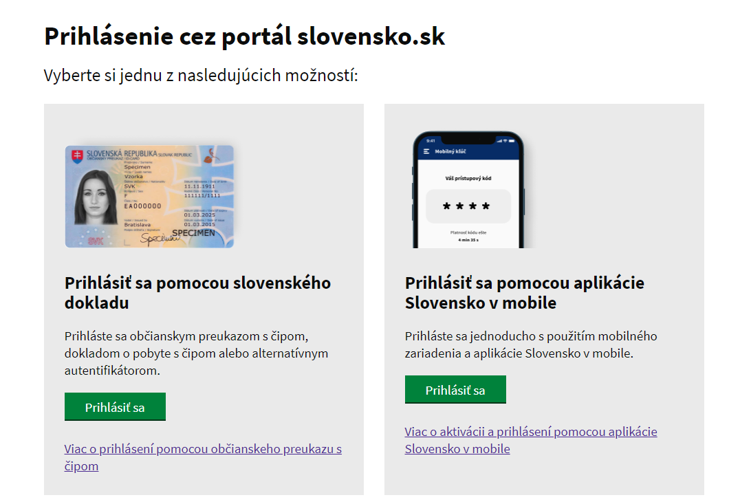 Nový spôsob autentifikácie na prihlasovacej stránke ÚPVS cez aplikáciu Slovensko v mobile