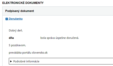 Picture 8. - Delivery confirmation Picture shows delivery confirmation.