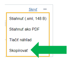 Skopírovanie rozhodnutia Skopírovanie rozhodnutia