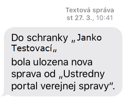 Vizuál SMS notifikácie