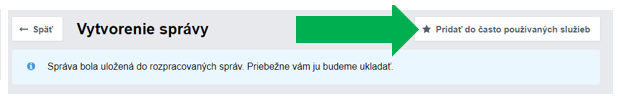 Obľúbené služby Obľúbené služby