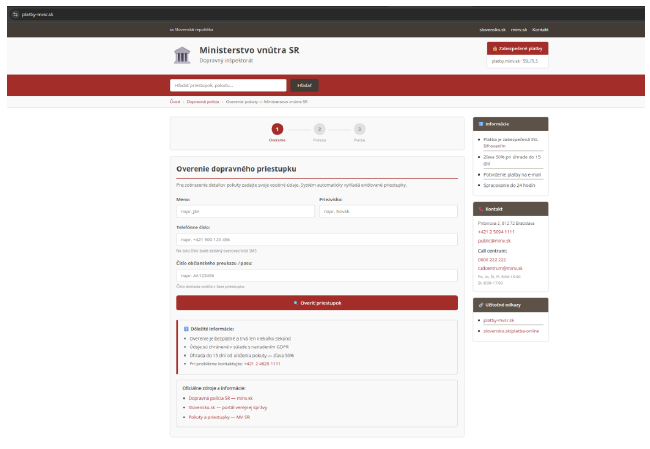 Názorný príklad phishingovej aktivity