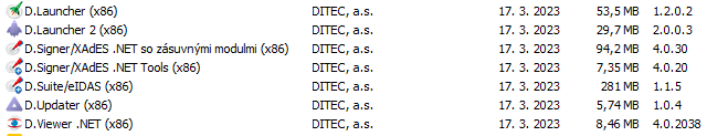 DITEC, a.s. - komponenty